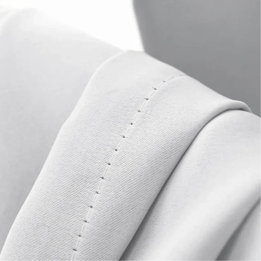 Rideaux Blancs Semi-Occultants – Salon / Chambre, Modèle Court pour Fenêtres & Portes, Texture Élégante