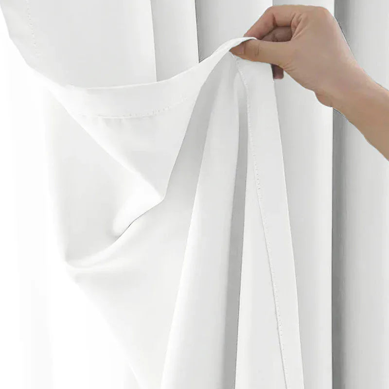 Rideaux Courts Modernes – Salon / Chambre / Cuisine, Uni, Semi-Occultants 70%, Prêts à Poser