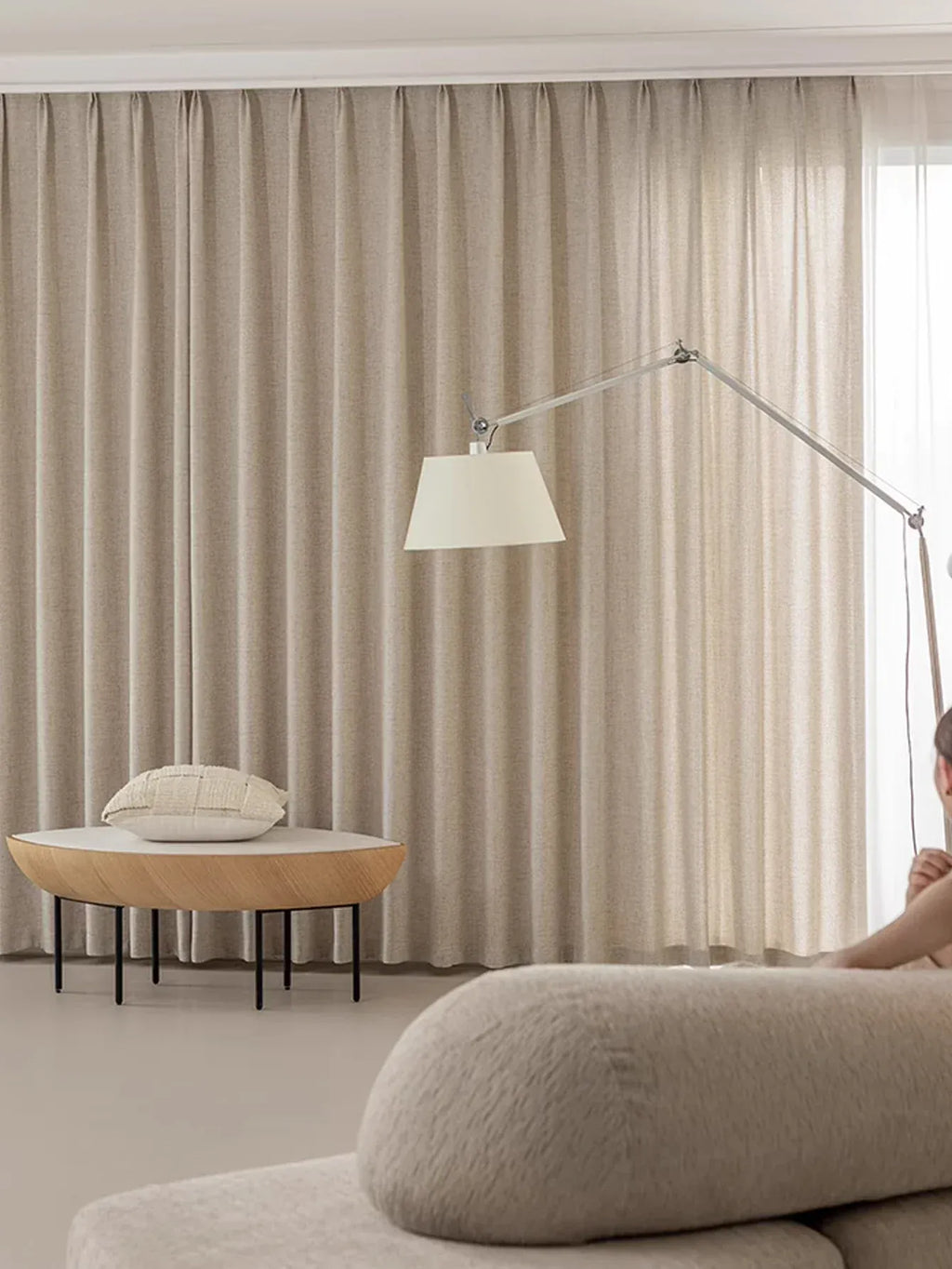 Rideaux Effet Lin Automne – Semi Occultant Élégants pour Salon et Balcon, Texture Raffinée