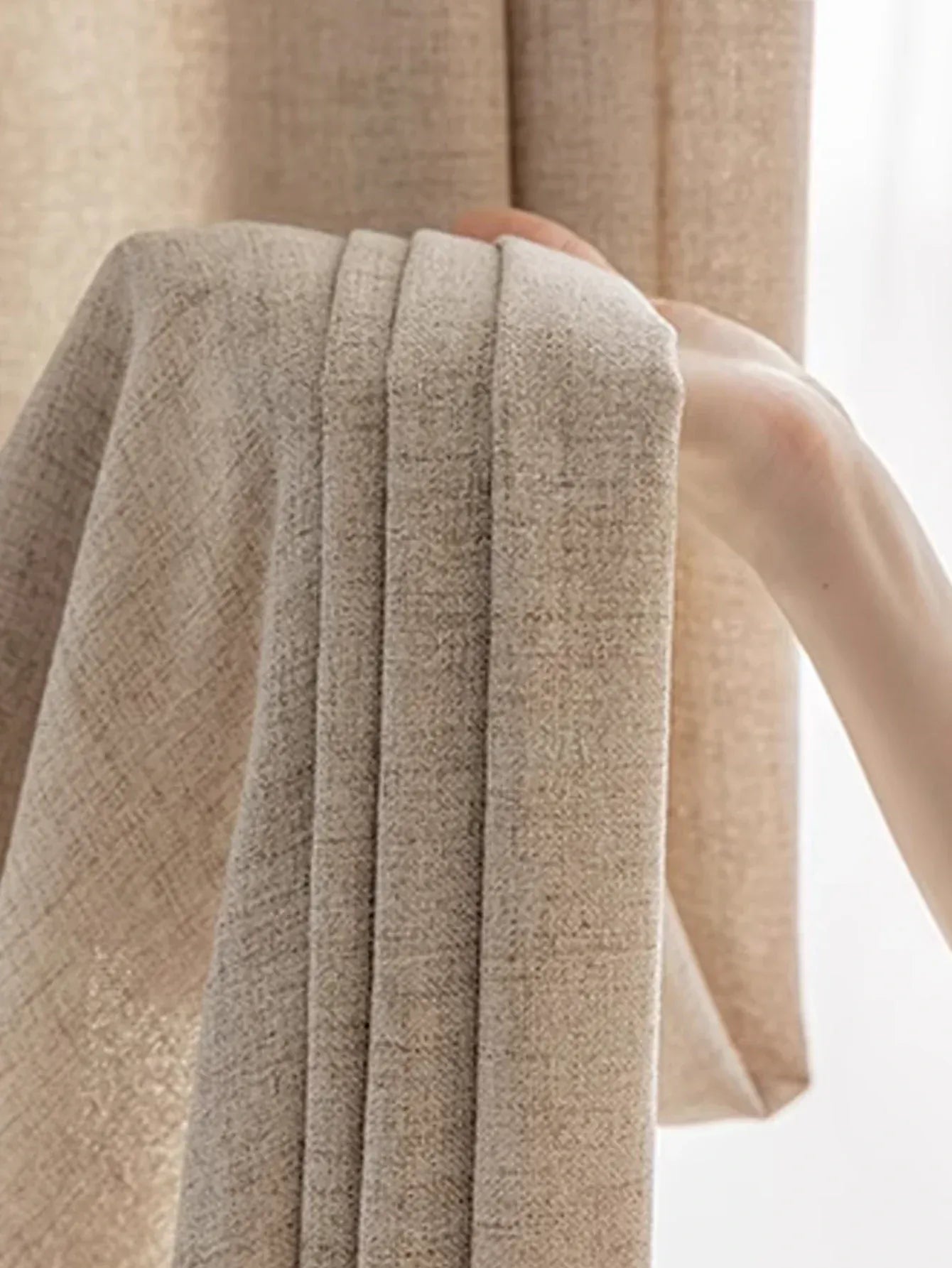 Rideaux Effet Lin Automne – Semi Occultant Élégants pour Salon et Balcon, Texture Raffinée