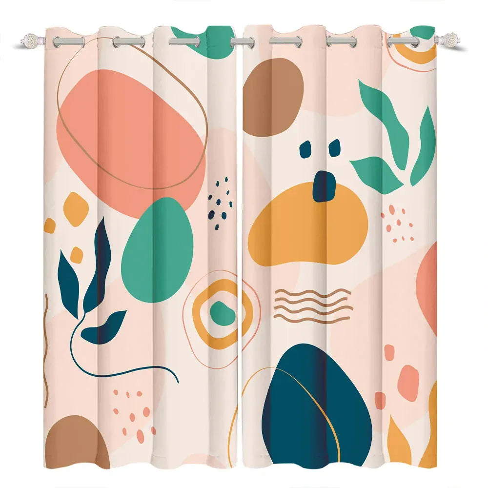 Rideaux Enfant Occultants – Motifs Baleine, Licorne, Espace & Éléphant, Décoration Chambre Garçon / Fille