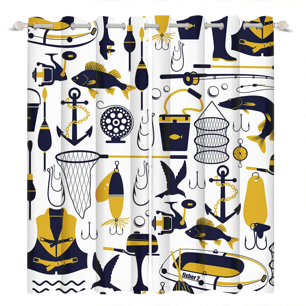 Rideaux Enfant Occultants – Motifs Baleine, Licorne, Espace & Éléphant, Décoration Chambre Garçon / Fille