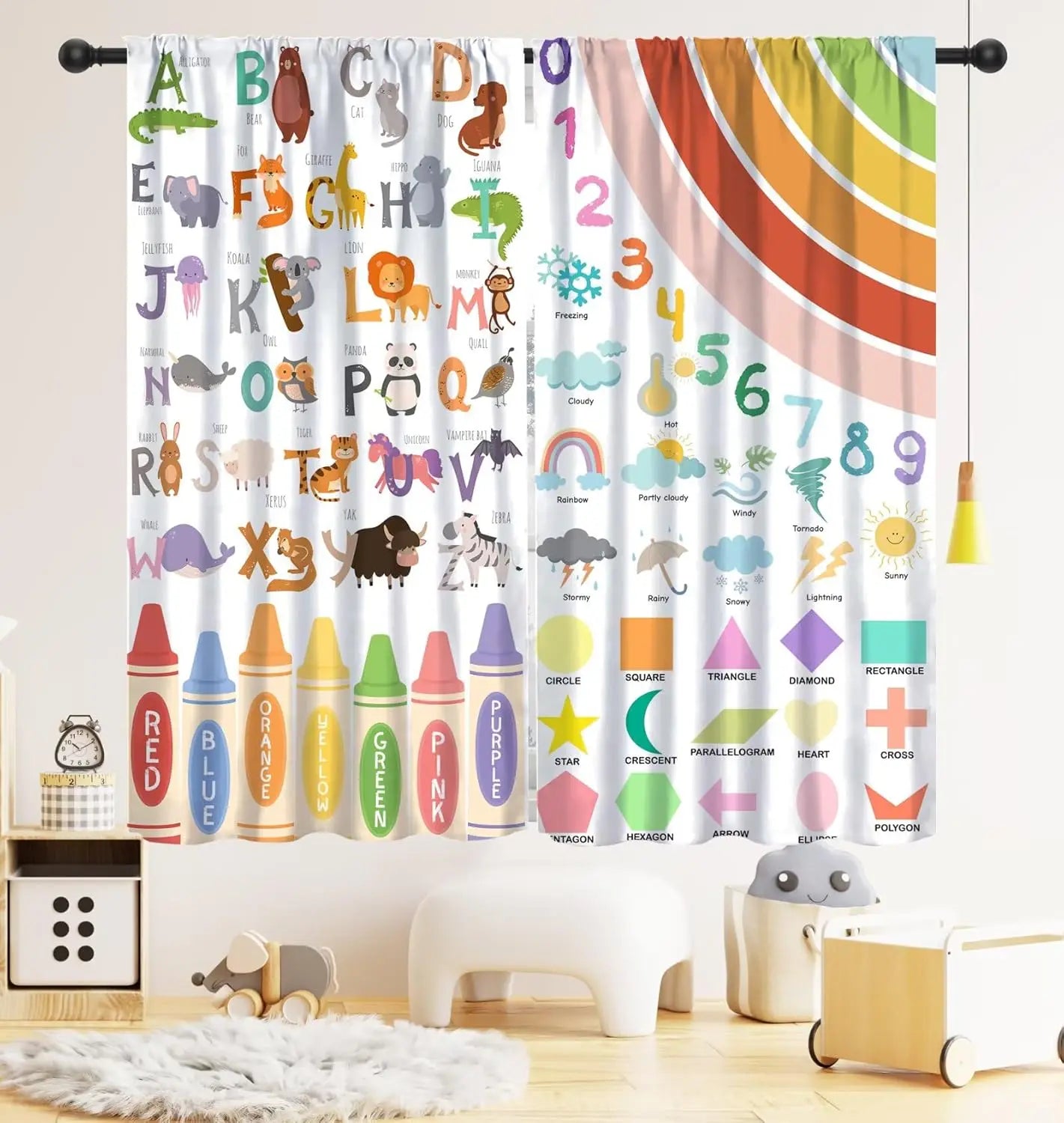 Rideaux Enfant Thème Espace – Astronaute & Planètes, Occultants, Décoration Chambre