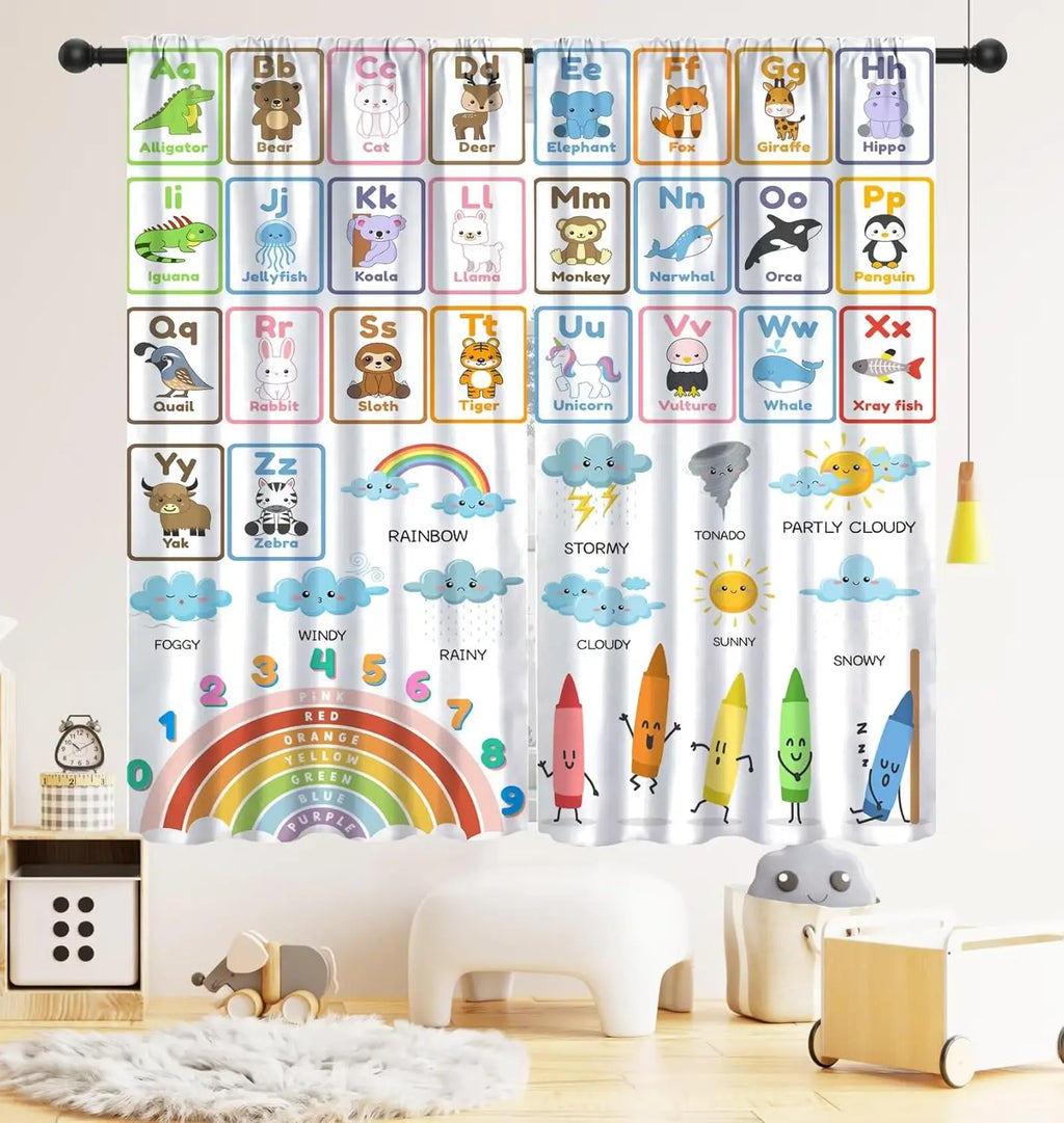 Rideaux Enfant Thème Espace – Astronaute & Planètes, Occultants, Décoration Chambre