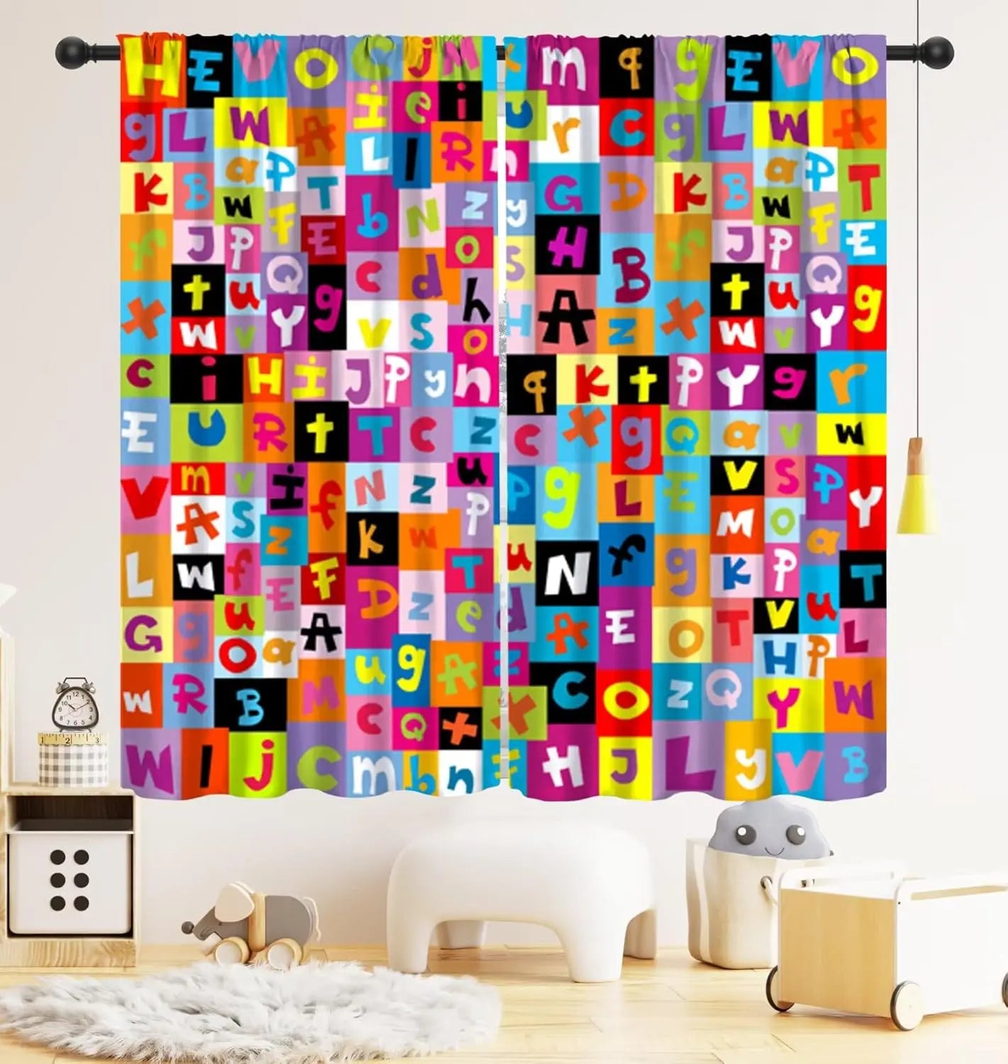 Rideaux Enfant Thème Espace – Astronaute & Planètes, Occultants, Décoration Chambre