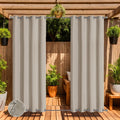 Rideaux Extérieurs 100% Imperméables – Œillets Doubles, Anti-Vent & Isolants Thermiques pour Pergola, Patio ou Gazebo