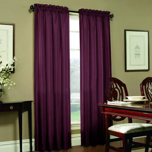 Rideaux Haut de Gamme Séjour – Velours Occultant, Couleur Unie avec Anneaux pour Pose Facile