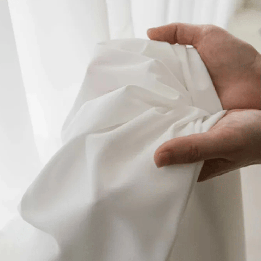 Rideaux Légers de Gamme 2 Pièces – Voilage Tulle Blanc pour Pièce de Vie et Fenêtres