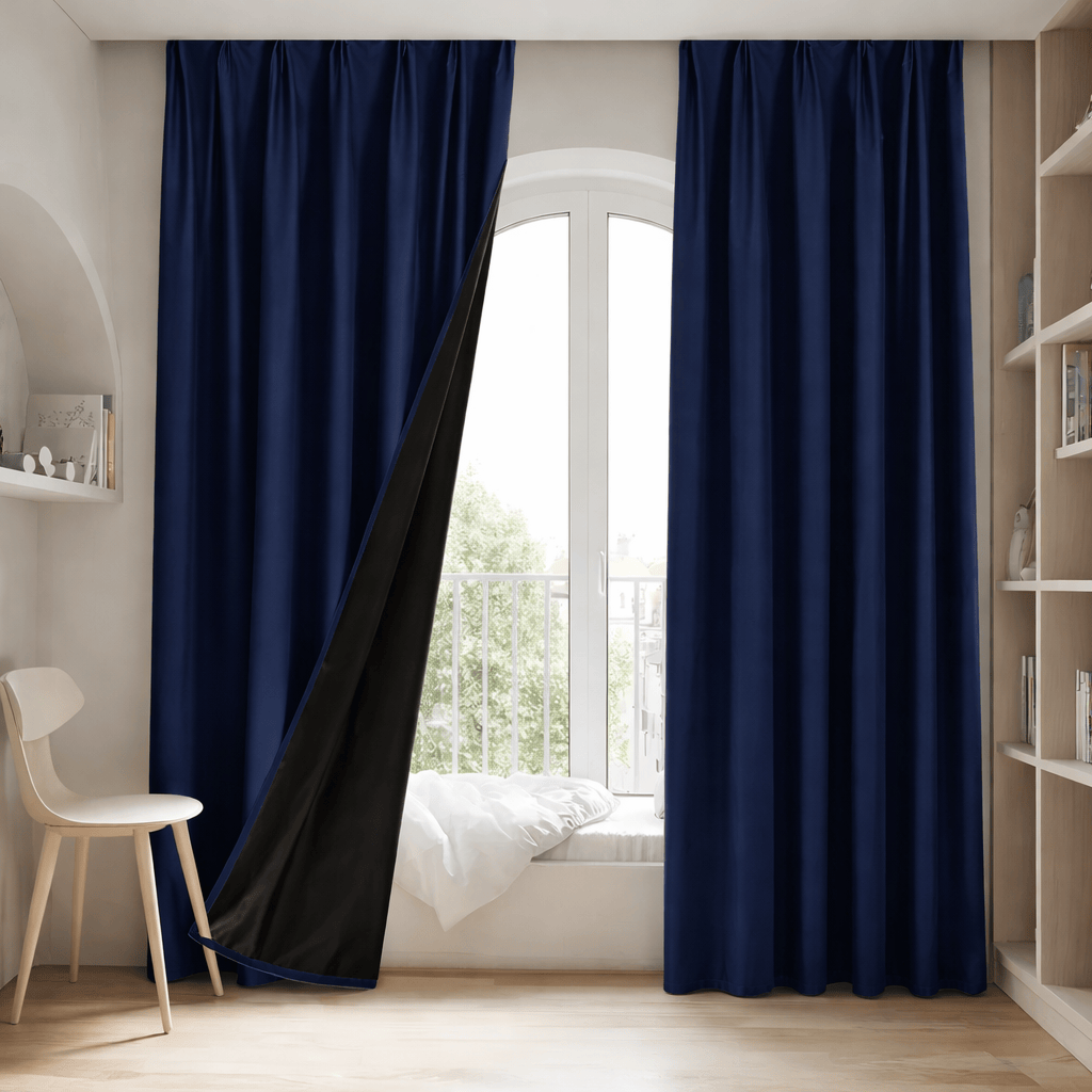Rideaux Occultants 100% Sur Mesure – Isolants Thermiques et Imperméables, Avec Crochets pour Salon & Chambre (1 Panneau)