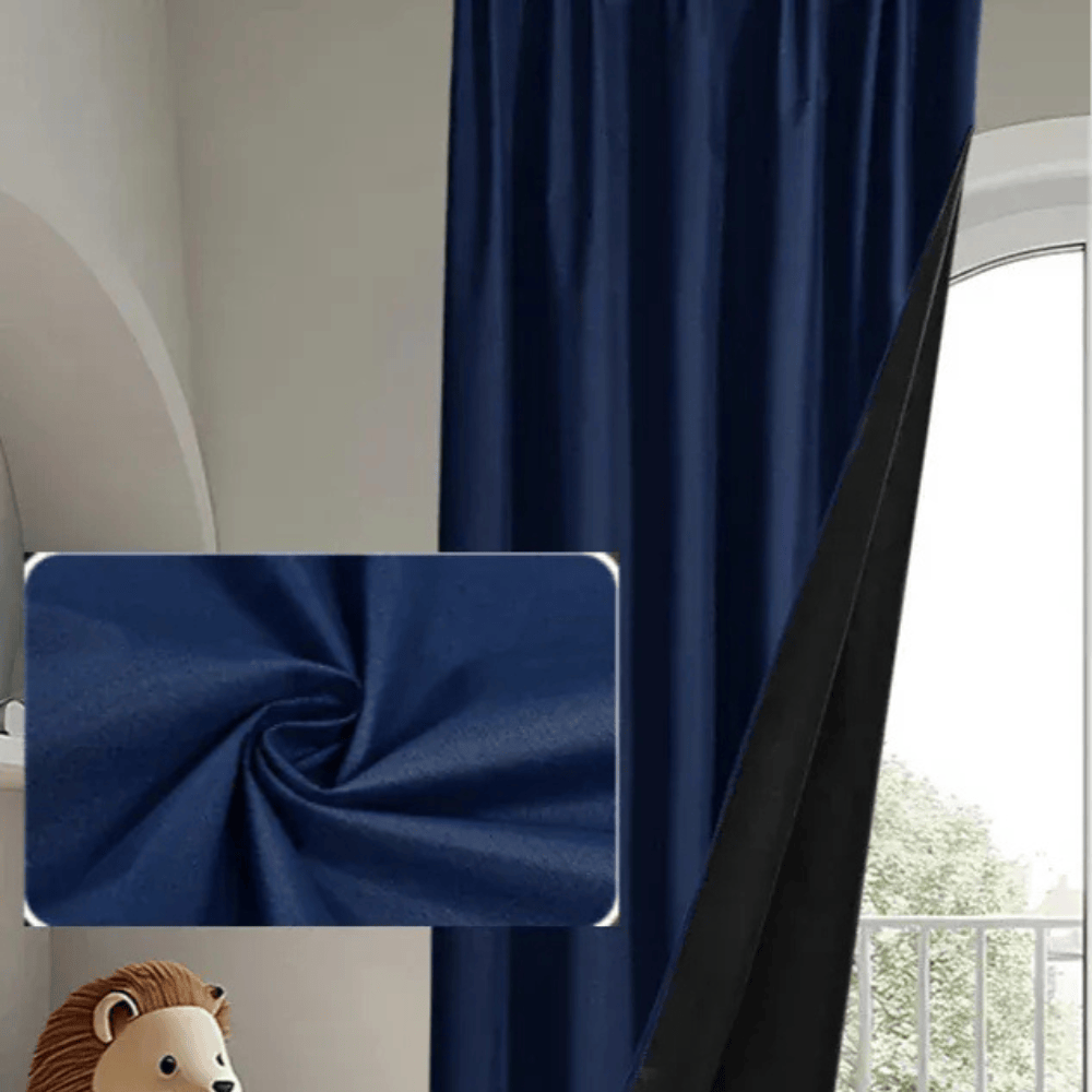 Rideaux Occultants 100% Sur Mesure – Isolants Thermiques et Imperméables, Avec Crochets pour Salon & Chambre (1 Panneau)