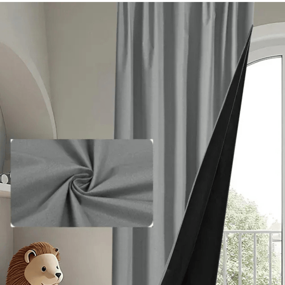 Rideaux Occultants 100% Sur Mesure – Isolants Thermiques et Imperméables, Avec Crochets pour Salon & Chambre (1 Panneau)