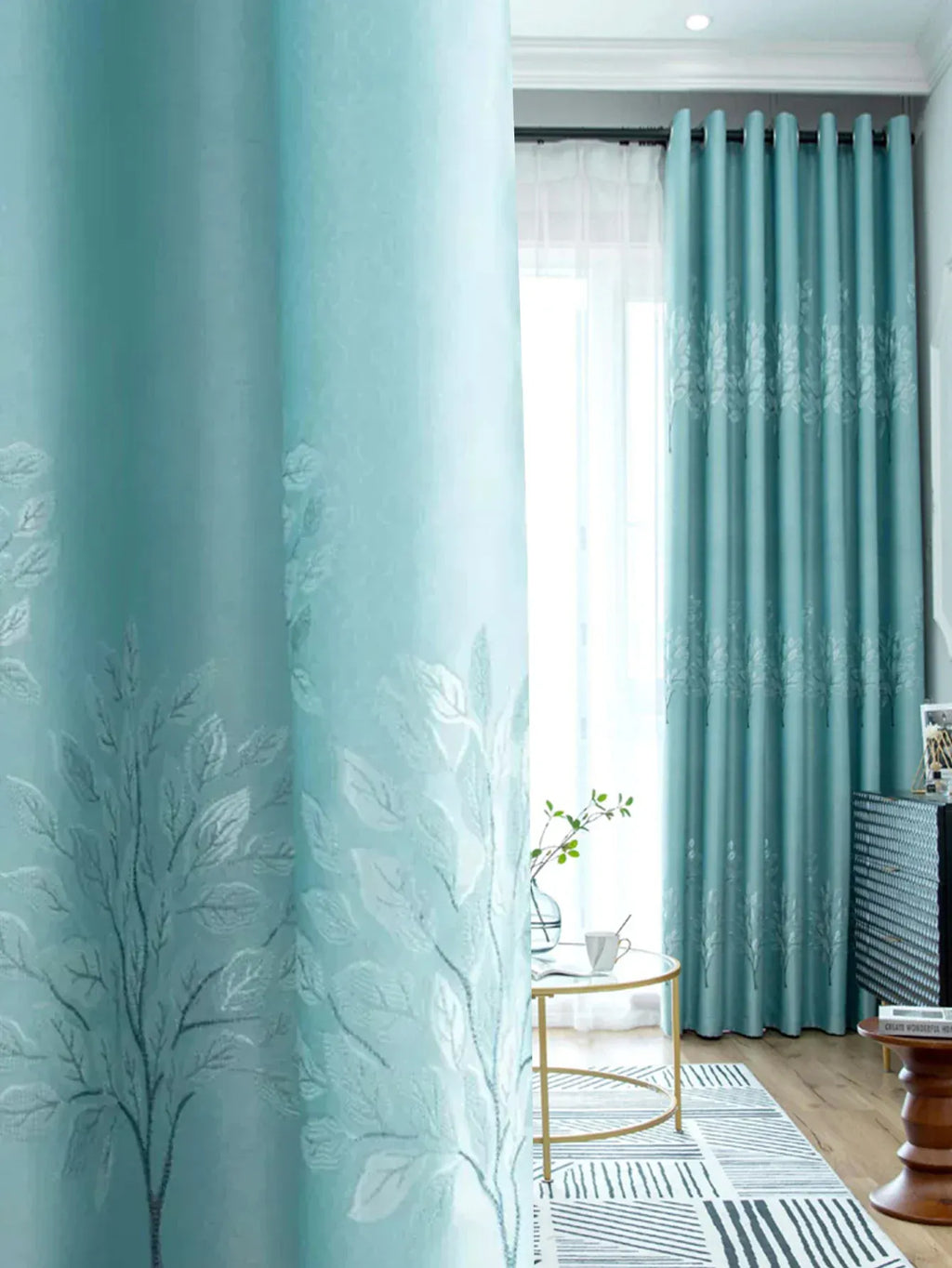 Rideaux Occultants Épais – Bleu Élégant pour Salon et Pièce de Vie, Isolation Thermique