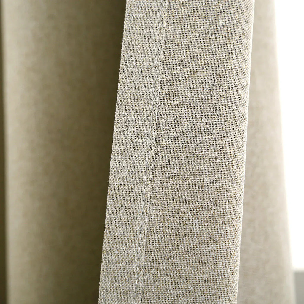 Rideaux Occultants Luxe 310 cm – Tissu Effet Lin, Style Moderne pour Salon ou Chambre
