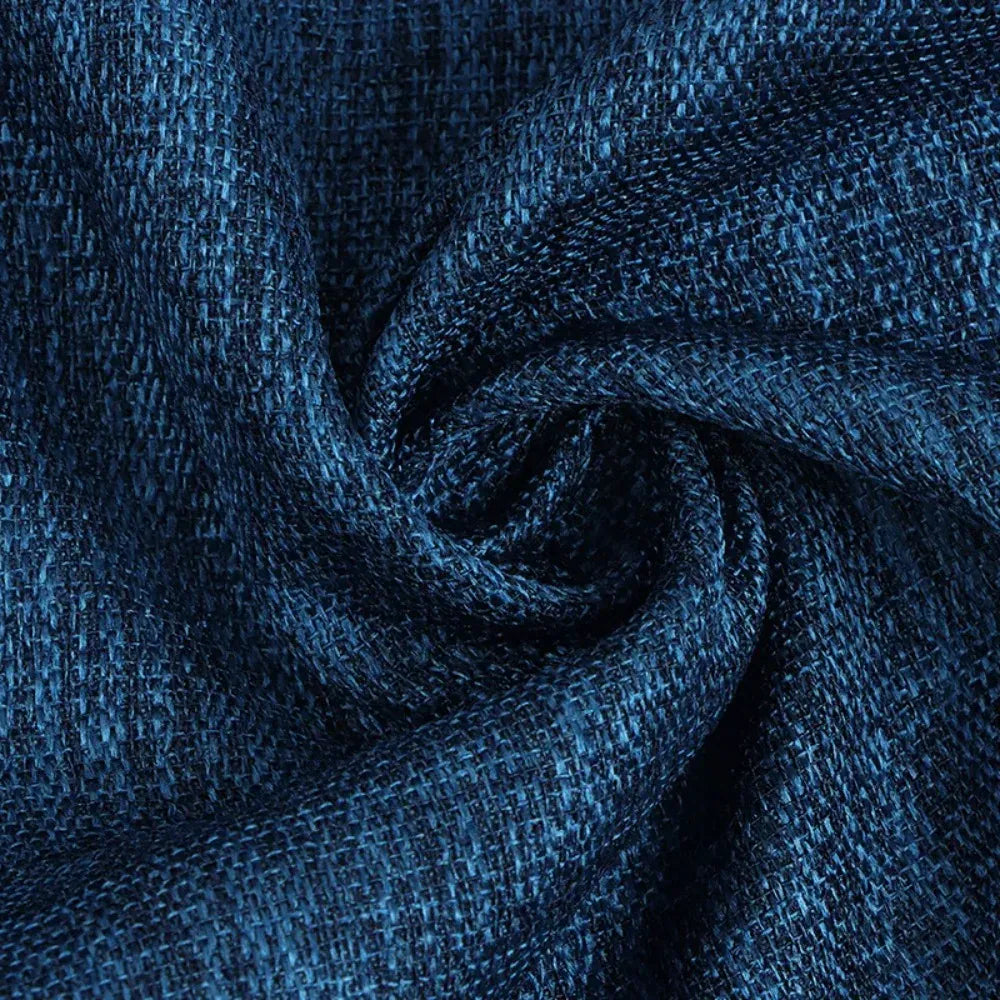 Rideaux Occultants Style Nordique – Tissu Floral en Chanvre Torsadé Ignifuge, Pour Salon, Chambre ou Bureau