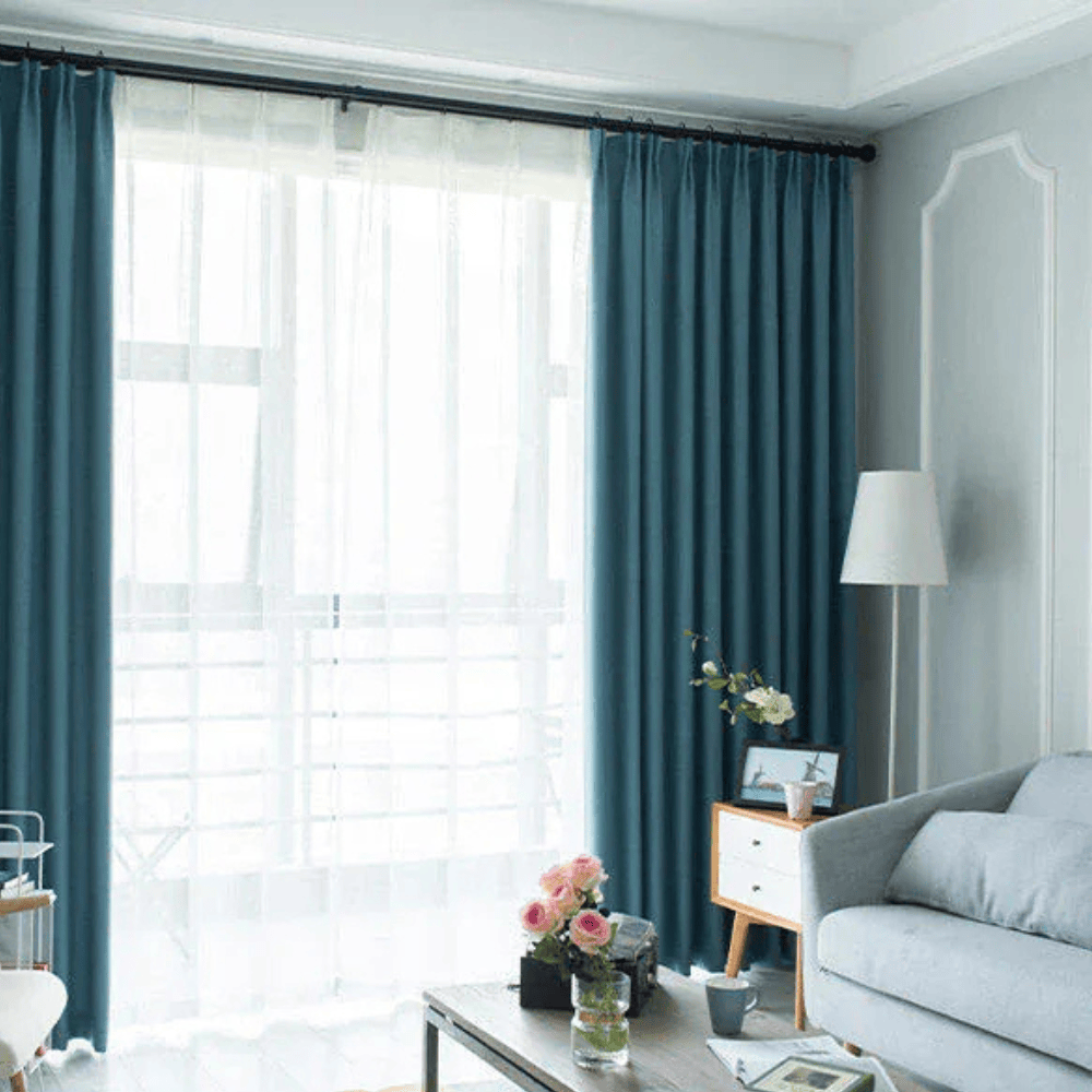 Rideaux Sur Mesure 350 cm – Faux Lin Épais, Occultation 80‑90 %, Salon & Chambre