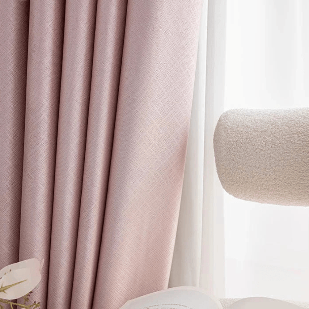 Rideaux Thermiques Rose Uni – 100 % Occultants pour Chambre de Fille, Salon et Séjour