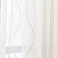 Silver Gold / W250cmXL250cm / Metal Grommet Top Voilage Rayé Rustique Jacquard – Rideaux Légers pour Chambre d’Enfant, Style Européen Élégant et Lumineux