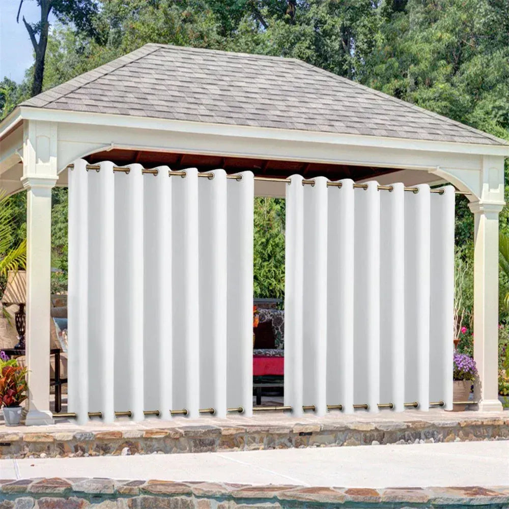 sky blue 17 / 304x241cm / top bottom grommets|CHINA Rideaux Extérieurs Imperméables & Anti-Vent – Sur Mesure, Occultants avec Œillets Haut/Bas pour Balcon, Patio ou Jardin