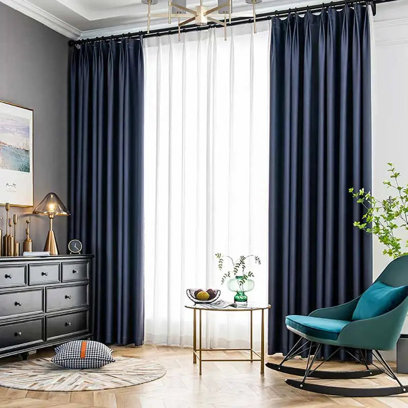 Tenture Élégante Haut de Gamme – Rideaux Occultants Modernes en Tissu Épais pour Salon