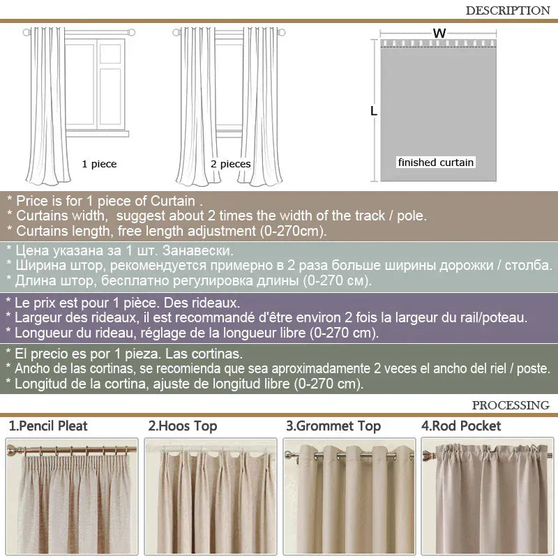 Voilage Tulle Rustique Style Français – Effet Scintillant et Lumineux, Déco Élégante pour Salon ou Chambre