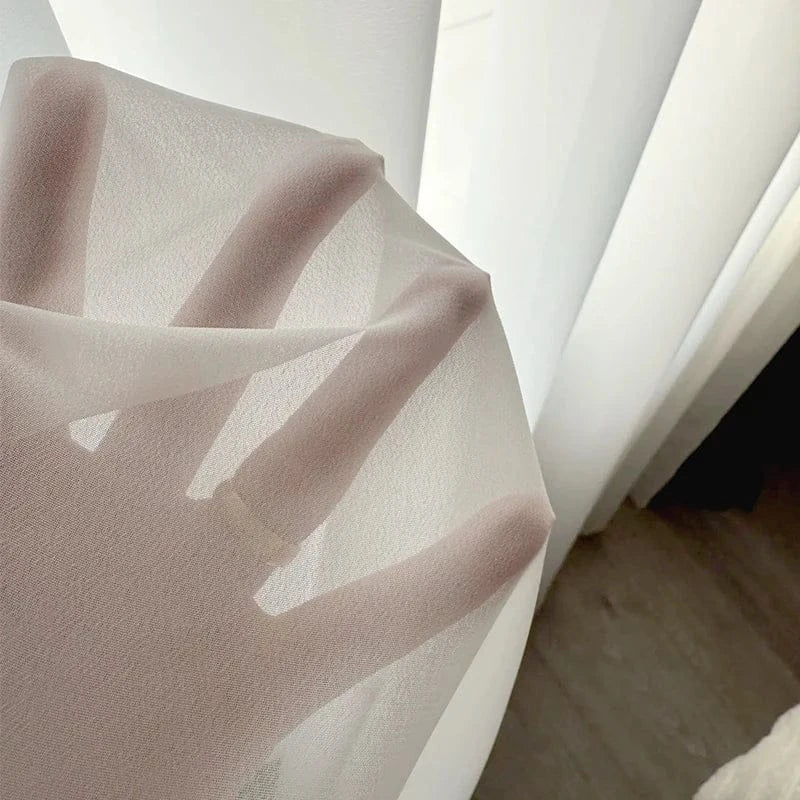 Voilages Blancs Luxueux – Rideaux en Chiffon et Organza pour Salon et Séjour Modernes
