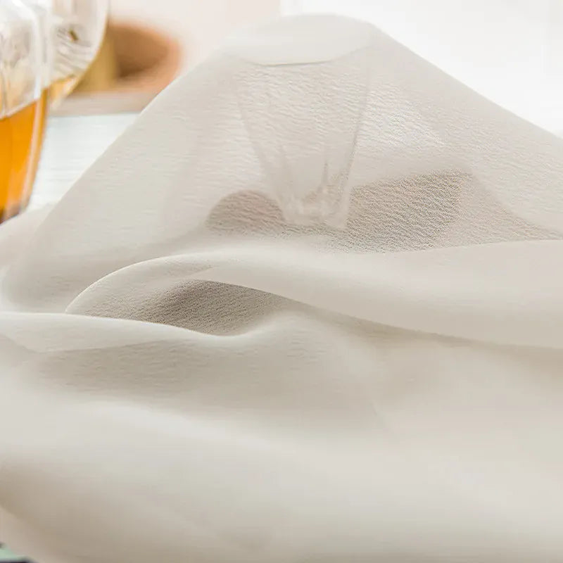 Voilages Contemporains Salon & Séjour – Rideaux Tulle Blanc Prêts à Installer, Grande Hauteur