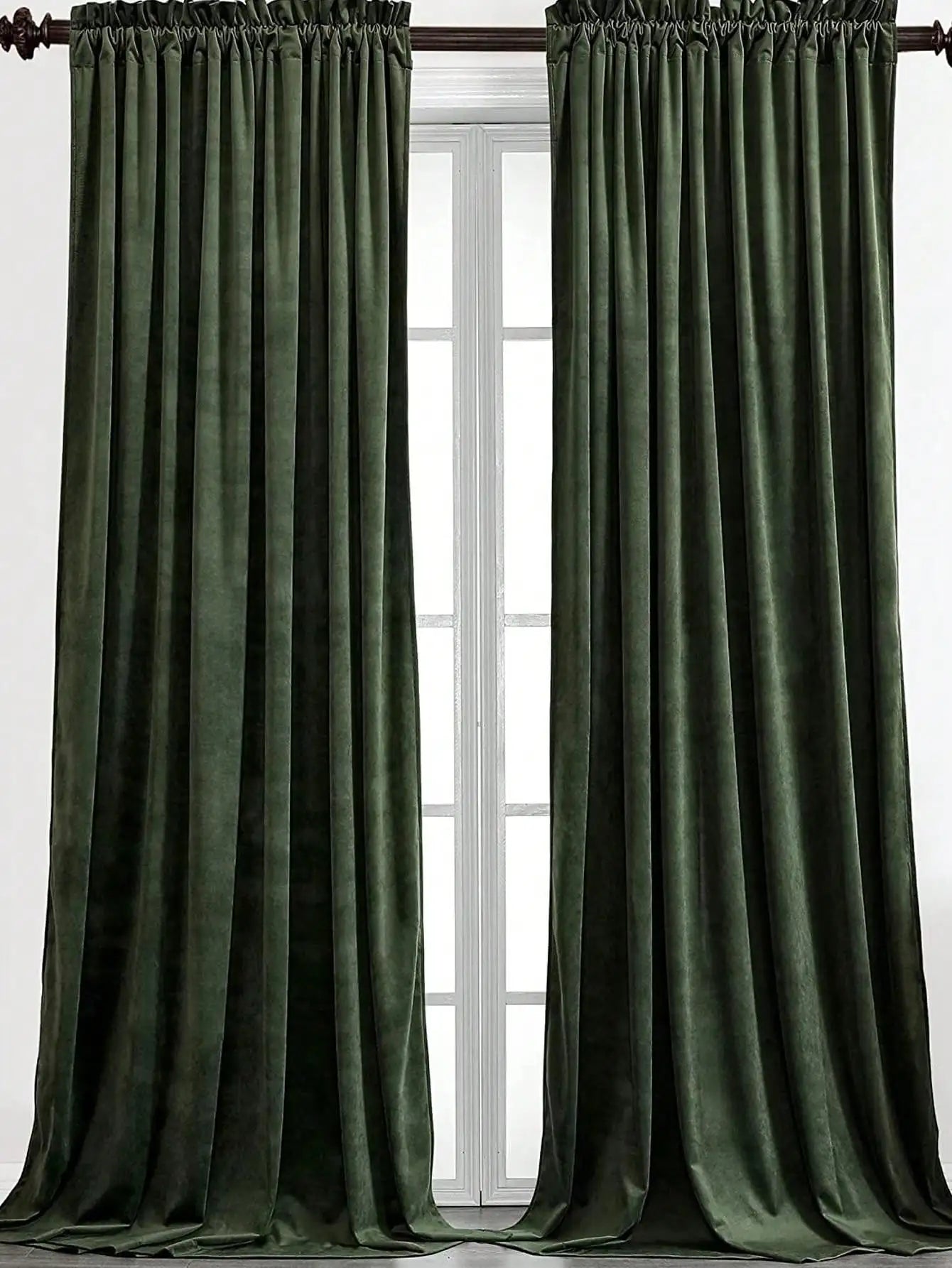 W100cm X H210cm 1pc / Rod  Pocket Rideaux Élégants Style Français – Design Moderne Effet Tissé et Raffiné pour Salon, 1 Panneau