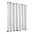 WHITE / 254x274cm Rideaux Extérieurs Grand Format – Occultants & Imperméables, Anti-Vent avec Œillets Haut/Bas pour Patio & Jardin