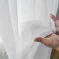 White / W132xL241cm / Rod Pocket Voilage Blanc Chiffon – Rideau Transparent Doux, Poche Passe-Tringle, Filtre la Lumière, Salon / Chambre