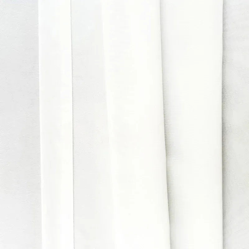 White / W500xH250cm 1pc / Grommet Top Voilages Blancs Luxueux – Rideaux en Chiffon et Organza pour Salon et Séjour Modernes