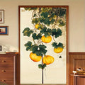 wyl-0821082-ml / 140x200cm Rideau de Porte Rustique – Motif Citrouille Dorée et Feuillage, Idéal pour Cuisine, Chambre ou Déco Maison (1 Pièce)