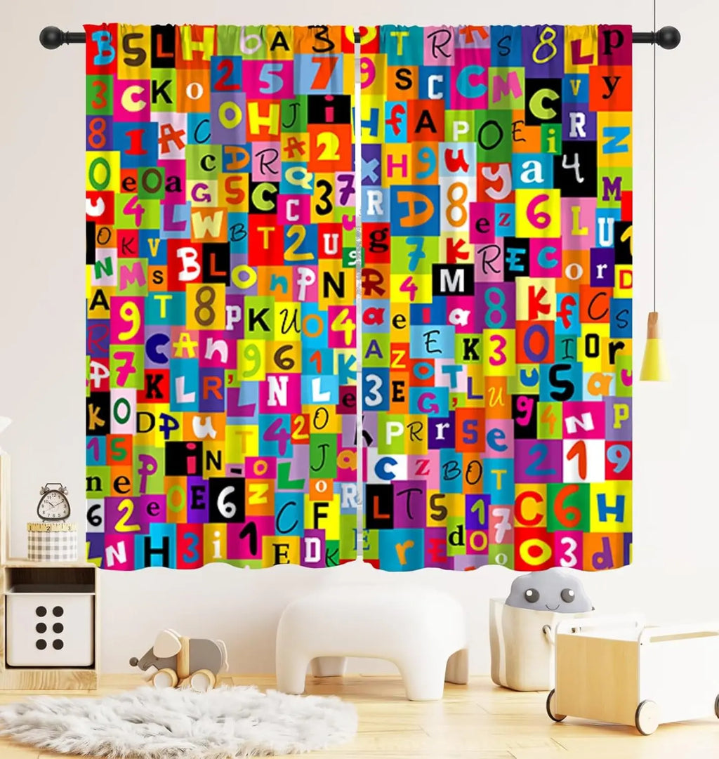 ZQ-2510071505 / 76x165CM-2PC Rideaux Enfant Thème Espace – Astronaute & Planètes, Occultants, Décoration Chambre