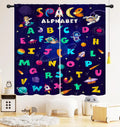 ZQ-2510071508 / 130x160CM-2PC Rideaux Enfant Thème Espace – Astronaute & Planètes, Occultants, Décoration Chambre